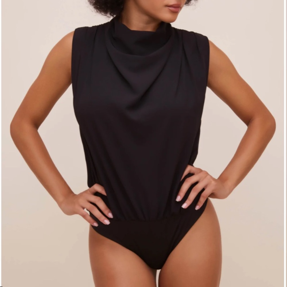 Astr Remi Mock Neck Sleeveless Bodysuit